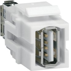 Keystone typ 10, USB 2.0 zásuvka, bílá TEHALIT VZ20US