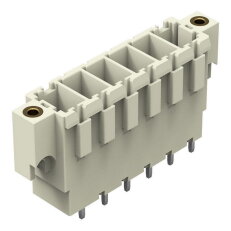 Konektor s pájecími piny THT pájecí kontakt 1,0x1,2 mm rovné světle šedá 6pól.