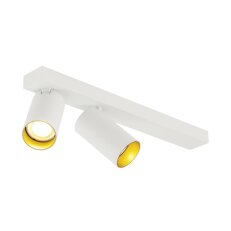 KAMI stropní přisazené svítidlo, double, long, 2x max. 10 W, GU10, bílá/zlatá