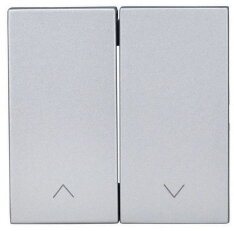 Kryt spínačů a ovladačů dvojitý, symbol šipky, stříbrný SCHRACK EV122012--