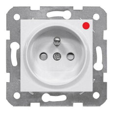 Zásuvka ČSN s clonkou a přepěťovou ochranou, bílá SCHRACK EV101051CZ