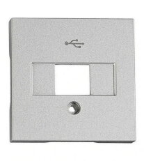 Kryt průchozí USB zásuvky, stříbrný SCHRACK EV124356--