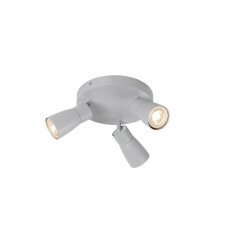 SLV PURI 2.0 Dome, nástěnné a stropní svítidlo, kulaté, 3 x max. 6W GU10, šedá