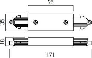 MINITRACK 1c LINEAR CONNECTOR & POWER SU