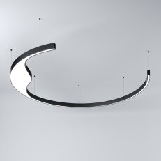LED Svítidlo MI-MOON, 83W, 3000K, bez trafa, 24VDC, IP20, černá, 4000K