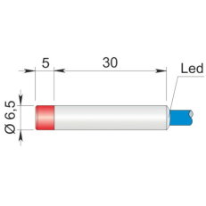 Válcový indukční senzor Atex plyn/prach AECO SI6.5-NE2 LC10 AGD1