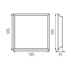 LED panel BAREV ECO N36W 6060NW MILEDO (starý kód 31169), KANLUX 31176
