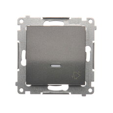 Ovládač zapínací ZVONEK, s orientačním LED, 1/0 So, 10AX, 250V, antracit mat