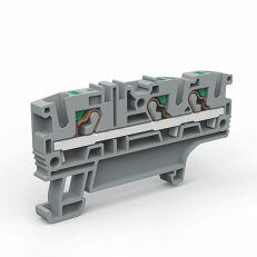 Pružinová řadová svorka push-in EFC.4/1+2GR šedá MOREK EFC410GR