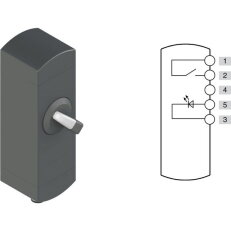 Ovládací jednotka BN 1 prvek (konfigurace A03) 1NO, Konektor M12, 5 pólů, IP65