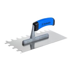 Hladítko nerezové s půlkulatými zuby 130x270 mm, zub 20x15 mm KUBALA Z0463