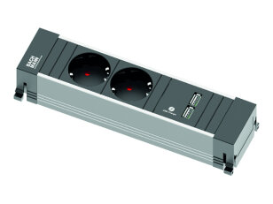 Bachman 916.0040 Power Frame 2xCEE7/3 1xUSB Charger Strom 0,2m GST18