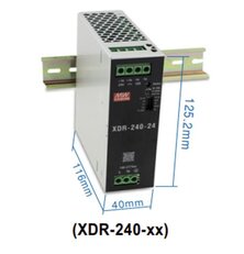 Napájecí zdroj na DIN 240W 24V MEAN WELL XDR-240-24