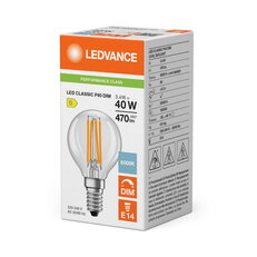 Světelný zdroj LED CLASSIC P DIM P 3.4W 865 Clear E14 LEDVANCE 4099854781940