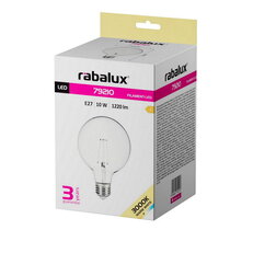 Světelný zdroj Filament LED, E27 G125, 10W, 1220lm, 3000K RABALUX 79210