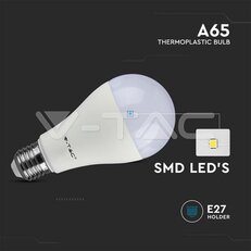 LED Bulb 15W E27 A60 Thermoplastic 6500K 3PCS/Blister Pack VT-2015-3PC-N