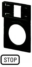 Eaton Q25TS-110 Nosič štítků s popisovacím štítkem, bílý, STOP