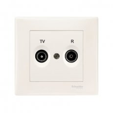 Sedna Zásuvka TV-R průběžná, Cream SCHNEIDER SDN3391823