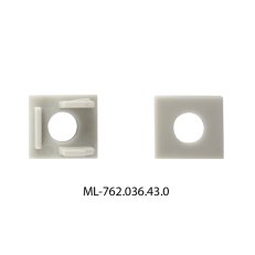 McLED ML-762.036.43.0 Koncovka bez otvoru pro AG, AR, AS, stříbrná barva, 1ks