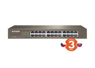 Tenda TEF1024D - 24x 10/100Mb/s Fast Ethernet Switch, Rackmount 13"/19" Tenda