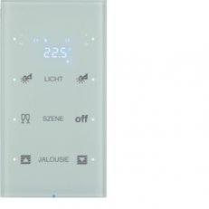 Dotykový sensor 3-násobný s termostatem R.3 sklo, bílá BERKER 75643150