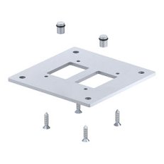 OBO ISS160160BP Podlahová deska pro prům.sloup 250x250x8mm bílý hliník Ocel St