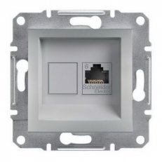 Asfora Zásuvka datová RJ45, kat.6 UTP, alu SCHNEIDER EPH4700161