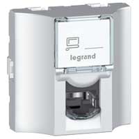 MOSAIC ZÁSUVKA RJ45/RJ45 FTP CAT.5E 2MODULOVÝ HLINÍK LEGRAND 078625