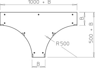 OBO WDTRL 600 DD Víko pro odbočný díl T Syst. pro velká rozp.110/160 B600mm Ocel