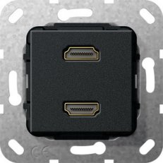 HDMI 2x Gender changer vložka černá m GIRA 567110