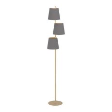 Stojací svítidlo ALMEIDA 2 3xE27 kartač. mosaz/cappuccino 120W IP20 EGLO 99612