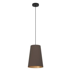 Závěsné svítidlo PETROSA 1xE27 černá/cappuccino 40W IP20 EGLO 390195