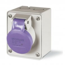 Nástěnná zásuvka IEC309 do 50V, rovný box 3P, 16A, 20-25 V, IP44 SCAME 530.1614