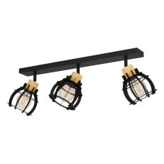 Bodové svítidlo STILLINGTON 1 3xE27 černá/dřevo 3X40W IP20 EGLO 43928