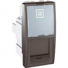 Unica Zásuvka datová 1xRJ45 S-One kat.5e UTP 1modul Grafit SCHNEIDER MGU3.410.12