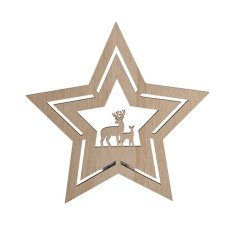 LED nástěnná dekorace vánoční hvězda, 24x LED, 2x AA SOLIGHT 1V261