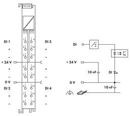 4kanálový binární vstup DC 24V 3 ms WAGO 750-1420