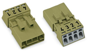 Zástrčka 4pól. Kód. B světle zelená WAGO 890-274