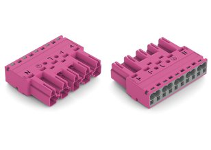Zástrčka 5pól. Kód. B Růžová WAGO 770-295/080-000