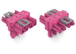 T-rozdělovač 4pól. Kód. B Růžová WAGO 770-1633