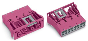 Zásuvka Snap-In 4pól. Kód. B Růžová WAGO 770-784