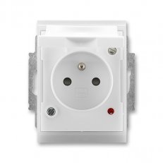 ABB Element,Time Zásuvka jednonás.s clon.,sVíčkem,s ochraným před přepětím,IP44