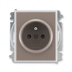 ABB TIME Zásuvka s clonkami bezšroubové svorky lungo/mléčná bílá 5519E-A02357 26