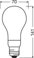 Světelný zdroj LEDVANCE LED CLASSIC A DIM P 18W 827 Frosted E27