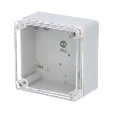 Krabice SolidBOX 68011 IP65 105x105x66mm průhledné víko hladké boky FAMATEL