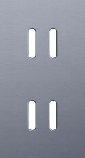 2násobný čelní panel, svislý, NIKO Rocker alu BLUE GREY BRUSHED 226-56852