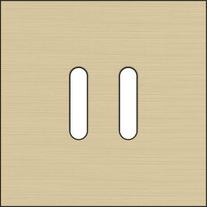 Jednoduchý čelní panel, NIKO Rocker alu GOLD BRUSHED 227-56102