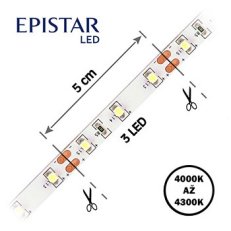 LED pásek 60LED/m,IP65, 4000-4300K,bílá 5W