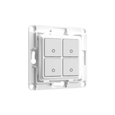 Spínač Shelly Wall Switch 4 WH snadná montáž bez nutnosti zapojení kabelů, bílá