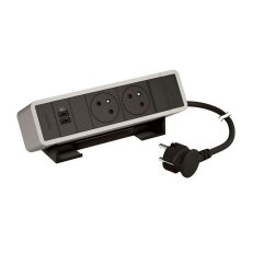 ONDESK 2X2PT USB CC 15W ČERNÁ/HLINÍK